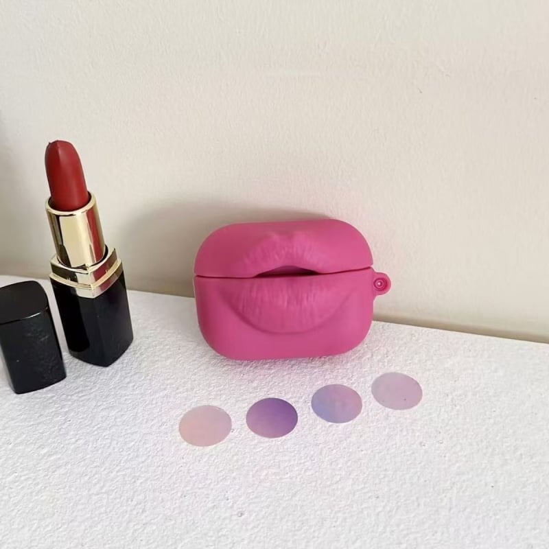 AirPods Pro tok – 3D száj dizájn, kreatív tok, PVC puha tok, injekciós öntés, univerzális, kompatibil Gen 1–4