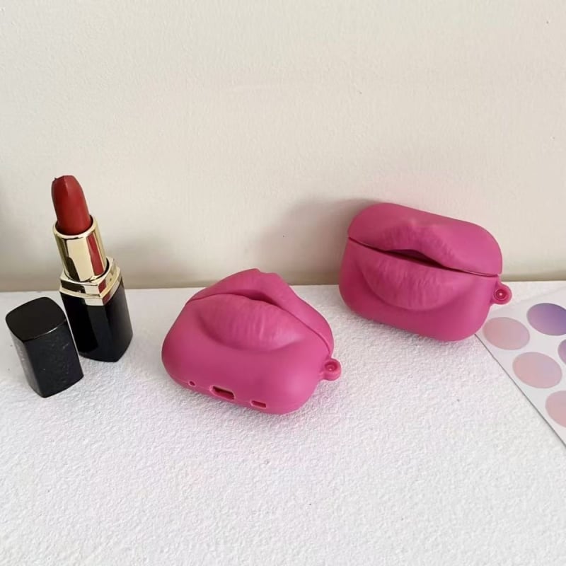 AirPods Pro tok – 3D száj dizájn, kreatív tok, PVC puha tok, injekciós öntés, univerzális, kompatibil Gen 1–4