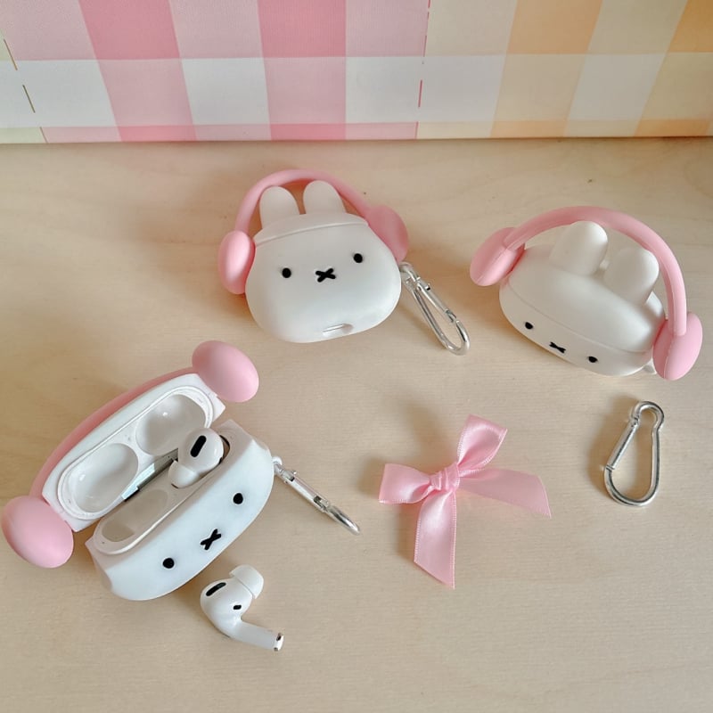 Carcasă AirPods Pro3: iepuraș Miffy, silicon, portabil, stil desen animat (Brand Ultron; Material silicon; Compatibil cu Apple; Stil portabil; Turnare prin injecție)