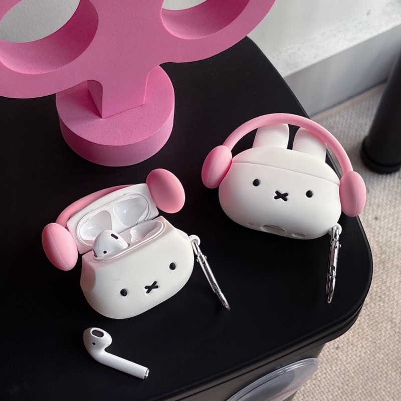 Carcasă AirPods Pro3: iepuraș Miffy, silicon, portabil, stil desen animat (Brand Ultron; Material silicon; Compatibil cu Apple; Stil portabil; Turnare prin injecție)