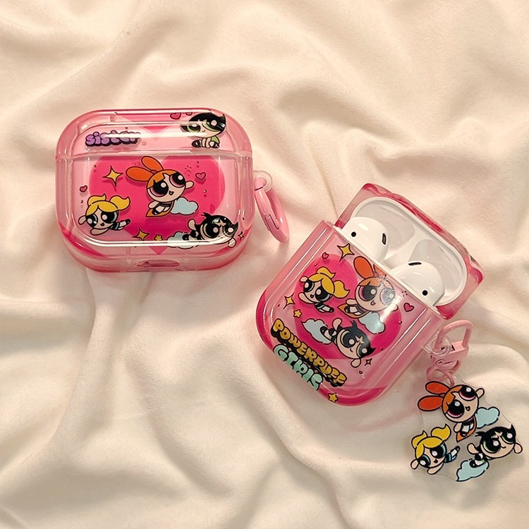 Wanlechen Carcasă TPU pentru Apple AirPods Pro 2 și AirPods 4, design portabil Cartoon, finisaj cu spray, suport personalizare