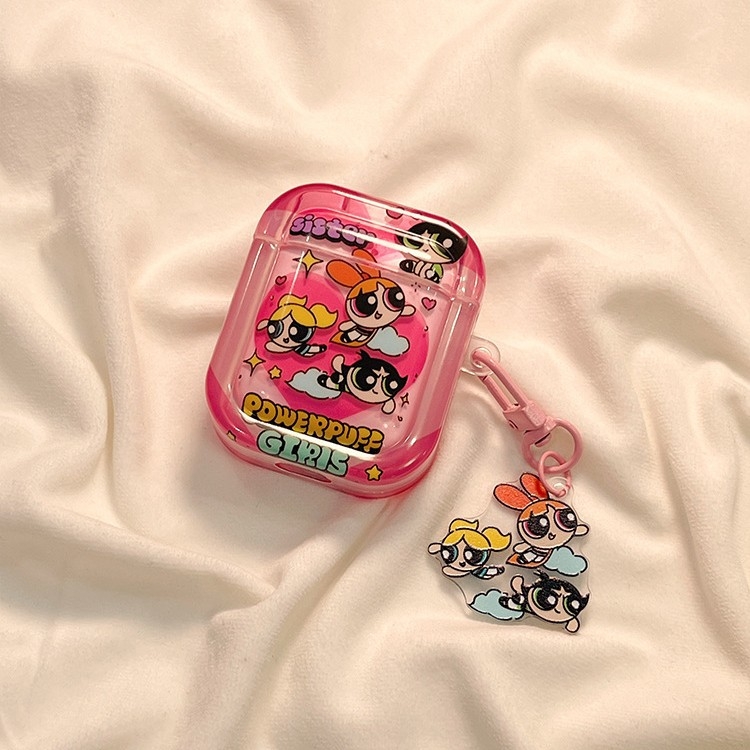 Wanlechen Carcasă TPU pentru Apple AirPods Pro 2 și AirPods 4, design portabil Cartoon, finisaj cu spray, suport personalizare