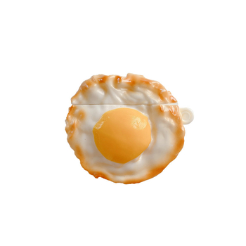 Husă de protecție cu design ou prăjit pentru AirPods Pro 3-a Generație și AirPods Pro 2 (4-a Generație) – husă PVC, stil cartoon, turnare prin injecție