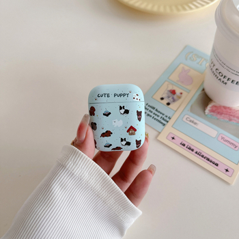 Carcasă AirPods Corgi — TPU, Transparent/Mat, Universal, Finisaj spray, Personalizabilă, pentru Apple AirPods 1–4 și AirPods Pro 2