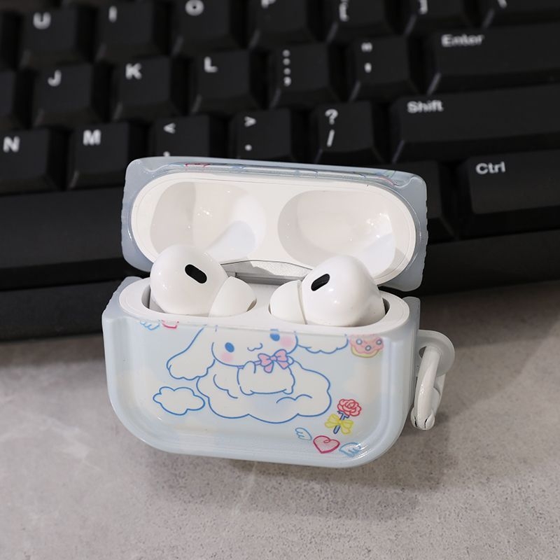Slatko kućište za AirPods s motivom cimenskog psa, kompatibilno s AirPods 3./4. generacijom i AirPods Pro 2 — mekana potpuna zaštita