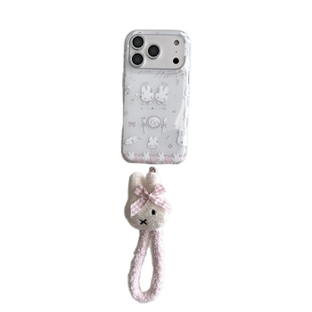 Silikonska torbica za telefon s glitter dizajnom anđela zeca za iPhone 11–14 seriju (uključujući Pro i Pro Max)