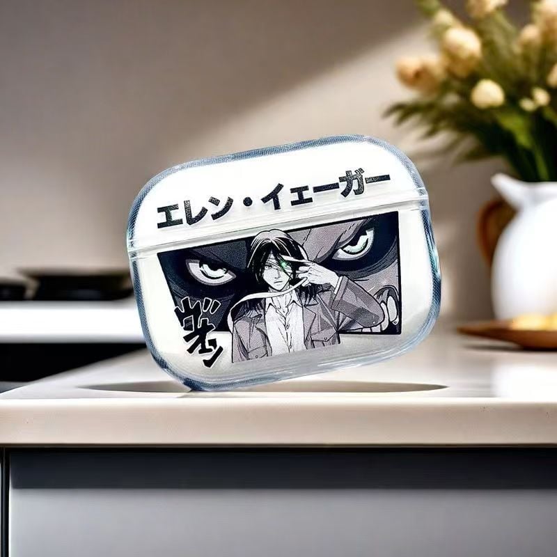 Futrola AirPods Pro 2 s motivom Eren iz Attack on Titan – TPU zaštitni omotač za AirPods 3