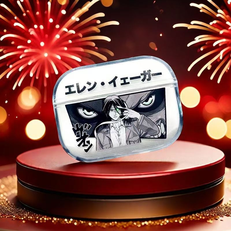 Futrola AirPods Pro 2 s motivom Eren iz Attack on Titan – TPU zaštitni omotač za AirPods 3