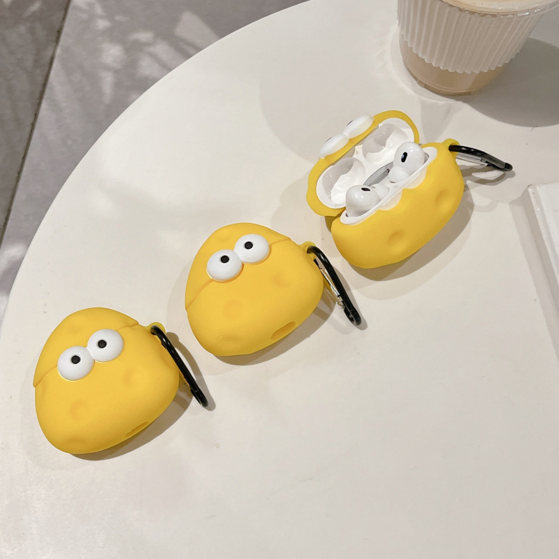 Cute Eyes Cheese silikonasto kućište za AirPods Pro — crtani zaštitni slučaj za generacije 1-4