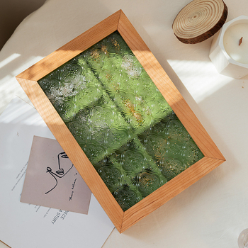 Kutija za nakit WG230606 – drvena, skandinavski stil, prugasti uzorak