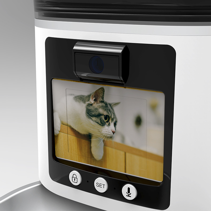 Pametna hranilica za kućne ljubimce s daljinskim vremenskim hranjenjem, 5L kapacitet, dvostruki video i glasovna komunikacija, podržava aplikaciju, model X45