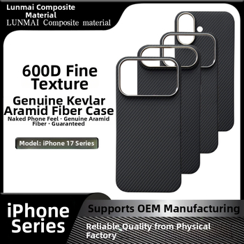 Husă pentru iPhone 17 Pro Max — fibră Kevlar aramid, stil de afaceri semi-închis, țesut manual, închidere magnetică, disipare a căldurii