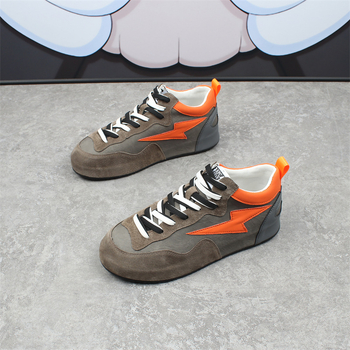 Férfiaknak Platform cipő fleece béléssel, pigskin felsőrész, PU belső talp, gumitalp, kerek orr