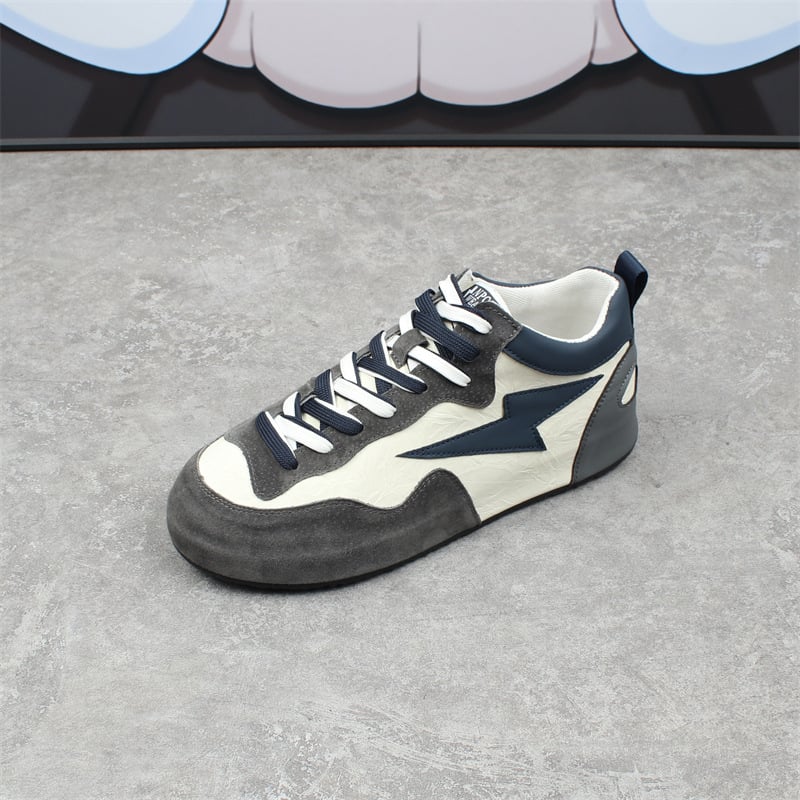 Férfiaknak Platform cipő fleece béléssel, pigskin felsőrész, PU belső talp, gumitalp, kerek orr