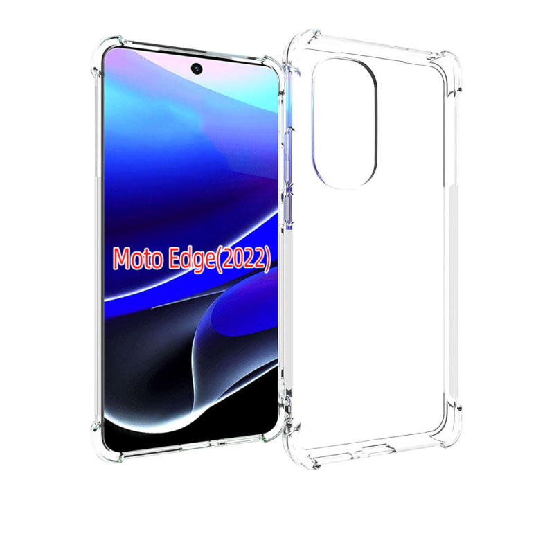 Husă TPU pentru Motorola MOTO Edge 2022, protecție la cădere în patru colțuri, transparentă, protecție completă, design îngroșat, personalizabil