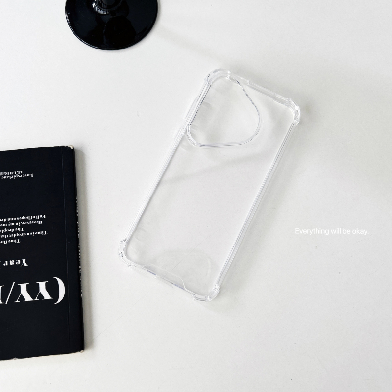 Kryt na telefón pre Huawei Pura70Pro, Pura80Pro a P70 Ultra — priehľadný, drážkový dizajn proti pádu; Materiál: TPU, akryl; Výroba: vstrekovanie; Kompatibilné s Huawei