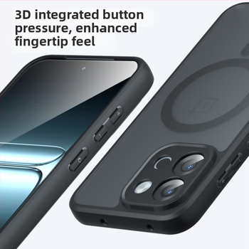 OnePlus 13T/13 vāciņš ar magnētisku aizmuguri, matēts TPU, triecienizturīgs, dzesēšana