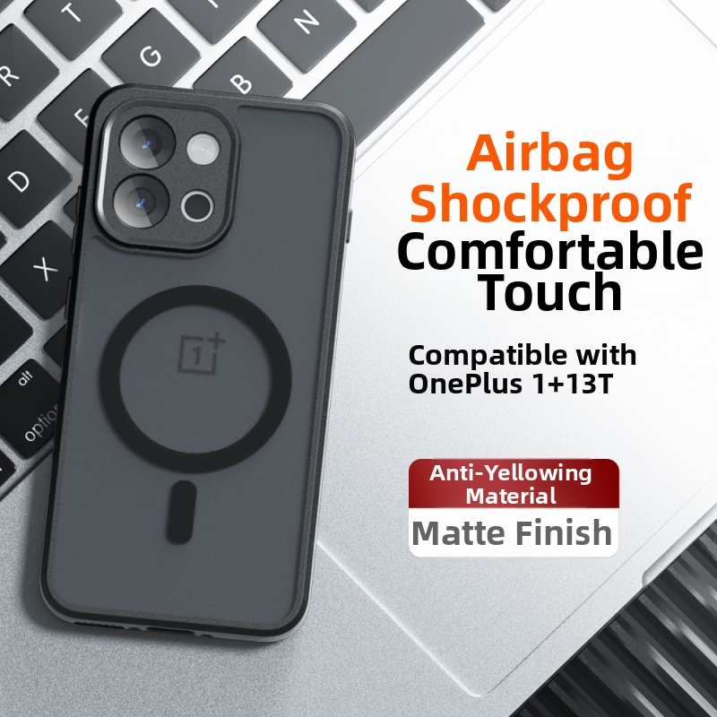 OnePlus 13T/13 vāciņš ar magnētisku aizmuguri, matēts TPU, triecienizturīgs, dzesēšana
