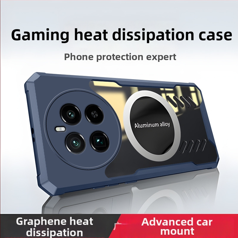 Grafēna tālruņa vāciņš ar magnētisko automašīnas turētāju – siltuma izkliede, nodilumizturība, kritienu izturība, OPPO GT5 Pro