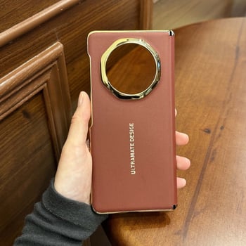 Калъф за Honor Magic V3 - твърд корпус, изкуствена кожа, електроплакиране, защита срещу изпускане