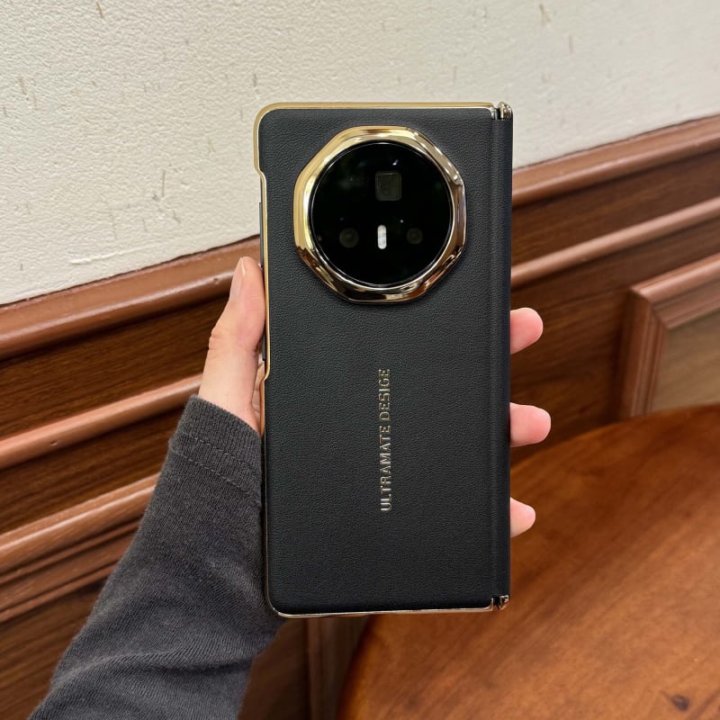 Калъф за Honor Magic V3 - твърд корпус, изкуствена кожа, електроплакиране, защита срещу изпускане