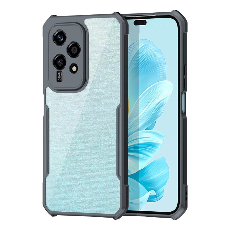 Xundd Honor 200 Lite калъф за телефон – прозрачен, PC+TPU, горещо пресован, удароустойчив, износоустойчив