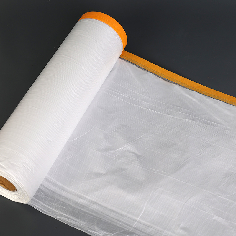 PE маскиращ филм за декорация и защита на автомобили от прах; дебелина 0,6 мм; прозрачност 80%; висок вискозитет на лепилото; ширина и дължина по поръчка