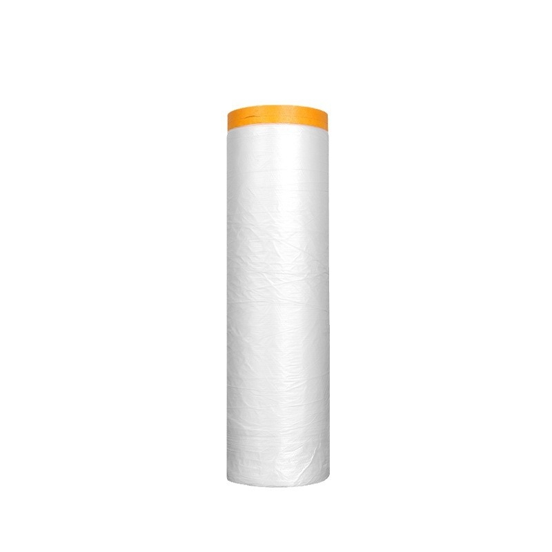 PE маскиращ филм за декорация и защита на автомобили от прах; дебелина 0,6 мм; прозрачност 80%; висок вискозитет на лепилото; ширина и дължина по поръчка