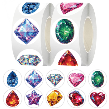 Xincheng Rola de autocolante cu pietre strălucitoare pentru proiecte DIY – Tehnică de imprimare, Material: Autocolant