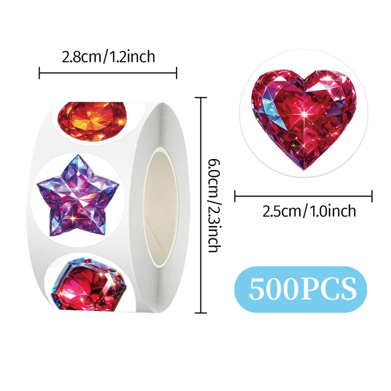 Xincheng Rola de autocolante cu pietre strălucitoare pentru proiecte DIY – Tehnică de imprimare, Material: Autocolant
