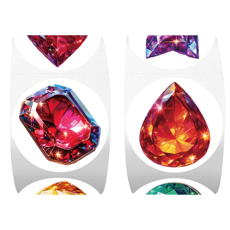 Xincheng Rola de autocolante cu pietre strălucitoare pentru proiecte DIY – Tehnică de imprimare, Material: Autocolant