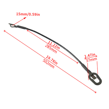 Kabel za stražnji poklop automobila, čelično uže prekriveno gumom, OE 55345124AB/55345125AB, za Dodge