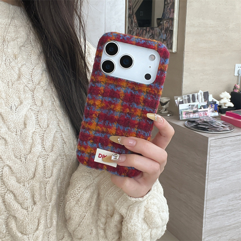 Etui od kašmir tkanine za iPhone 14, 14 Pro, 14 Pro Max i 13 – otporno na pad, otiske prstiju, otpornost na habanje