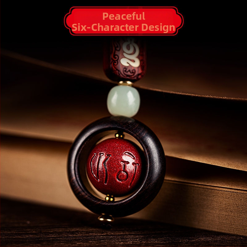 Cinabaro karolėlių pakabukas raktams, viduramžių stilius, literatūrinis retro, kategorija: vėrinys, 2025 m. pavasaris