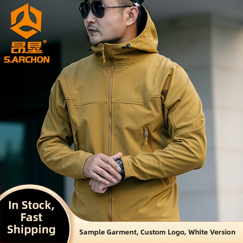 Āra taktiskā softshell jaka ar kapuci, ūdensnecaurlaidīga un pret vēju, saglabā siltumu, universāla, 3-in-1 ziemas versija