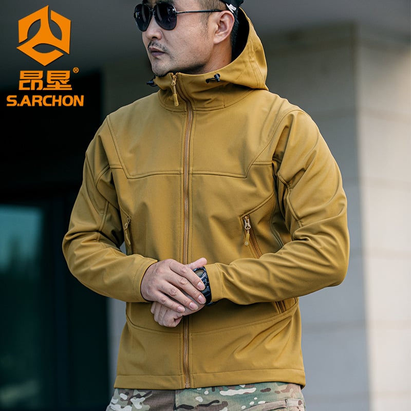 Μπουφάν Softshell για εξωτερικούς χώρους, με κουκούλα, αδιάβροχο και ανθεκτικό στον άνεμο, διατηρεί τη ζεστασιά, Unisex, 3-σε-1 χειμερινή έκδοση