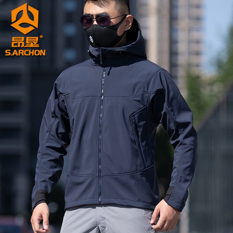 Μπουφάν Softshell για εξωτερικούς χώρους, με κουκούλα, αδιάβροχο και ανθεκτικό στον άνεμο, διατηρεί τη ζεστασιά, Unisex, 3-σε-1 χειμερινή έκδοση