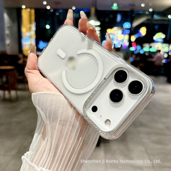 Aizsargkaste telefonam no PC materiāla, elektroplatinga virsma, triecienizturība, kritienu aizsardzība, magnētiska piespiedēšana