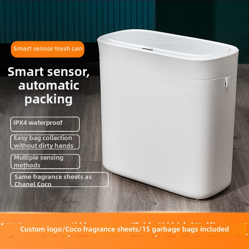 Indukcinio atidarymo šiukšlių dėžė, plastikas, talpa >12 L, ilga cilindrinė forma, namų naudojimui