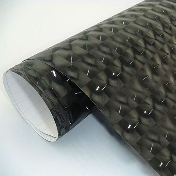 Automobilio vidaus filmas su 3D Cat Eye efektu ir anglies pluošto tekstūra (PVC; Aukštos temperatūros atsparumas; 2 metų garantija)