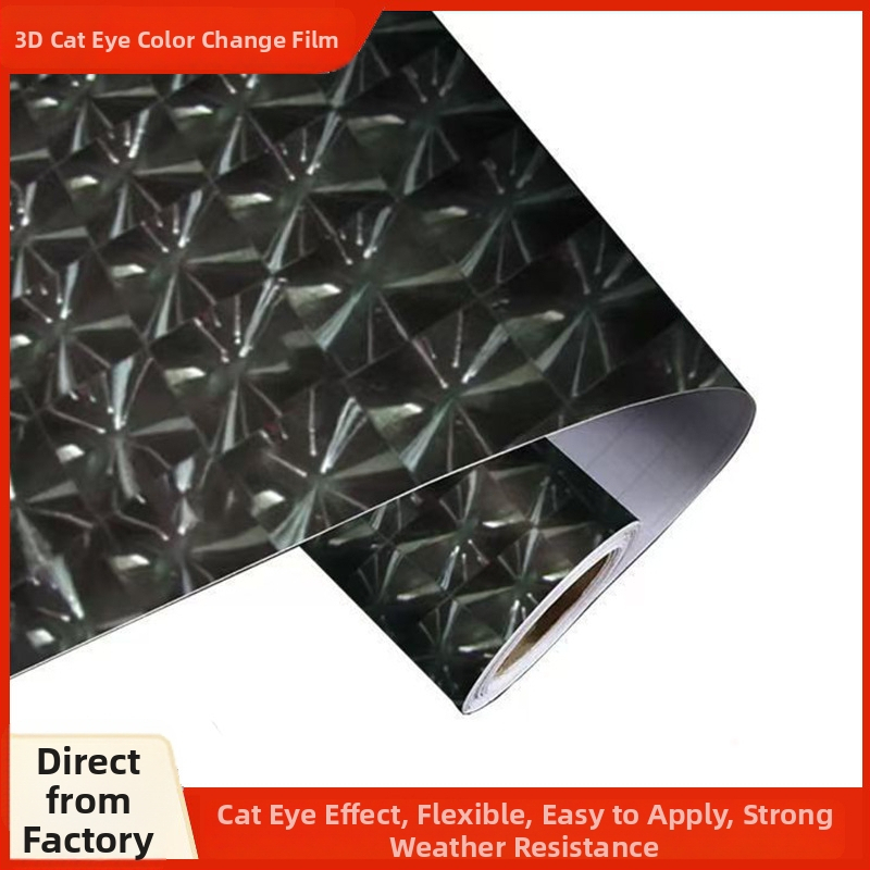 Automobilio vidaus filmas su 3D Cat Eye efektu ir anglies pluošto tekstūra (PVC; Aukštos temperatūros atsparumas; 2 metų garantija)