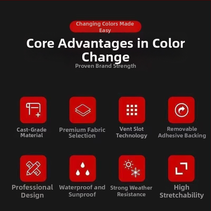 Auto iekšējā filma ar 3D Cat Eye efektu un oglekļa šķiedras tekstūru (PVC; Augstas temperatūras izturība; 2 gadu garantija)