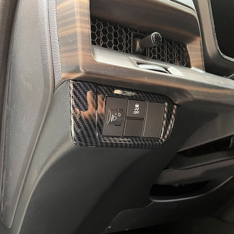 Honda CR-V dekorativni okvir za podešavanje svjetla i zaštitna naljepnica za gumb ploču — Materijal: ABS; Kompatibilnost: Honda CR-V; Bez logotipa; Bez licenciiranih privatnih marki