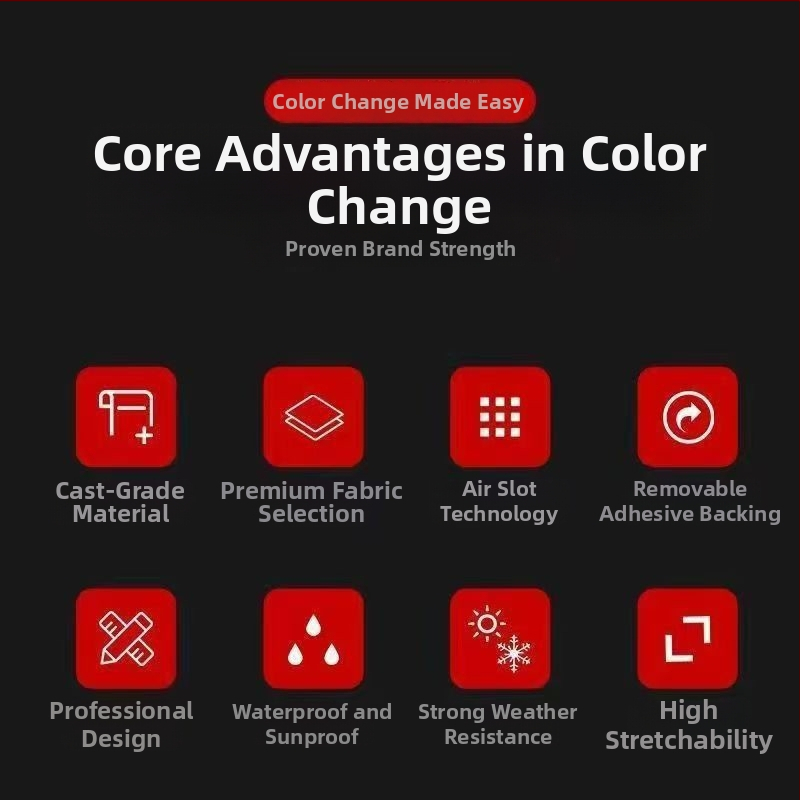 Automobiļu matēta vinila apdare — PVC materiāls, 2 gadu garantija, nakts gaismas atspīdumu samazināšana drošībai, krāsas aizsardzība pret smilšu un laikapstākļiem