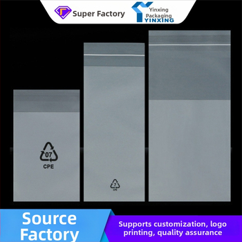 Matná samolepiaca taška z CPE pre elektronické príslušenstvo, ploché otvorenie, zosilnený dizajn