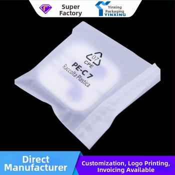 Matná samolepiaca taška z CPE pre elektronické príslušenstvo, ploché otvorenie, zosilnený dizajn