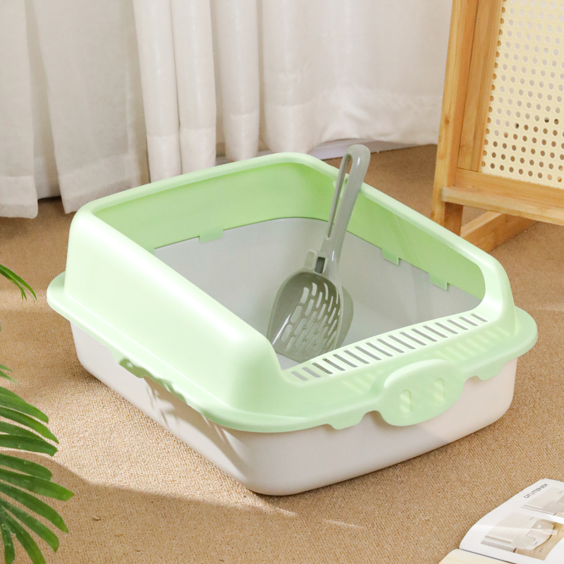 Taotaopets PiPi Tao Kutija za mačji pijesak, poluzatvorenog tipa, kvadratnog oblika, PP materijal