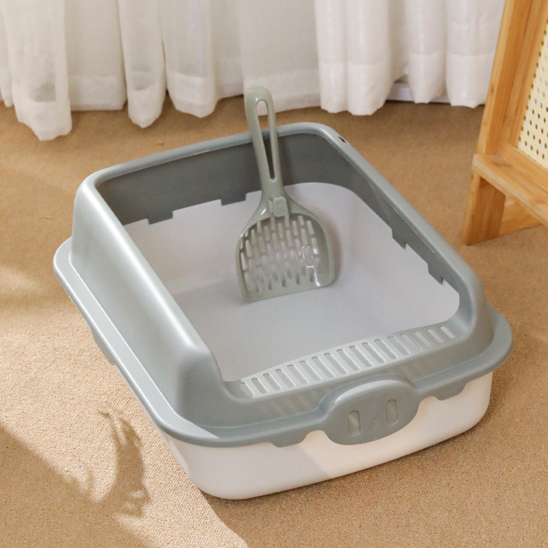 Taotaopets PiPi Tao Kutija za mačji pijesak, poluzatvorenog tipa, kvadratnog oblika, PP materijal