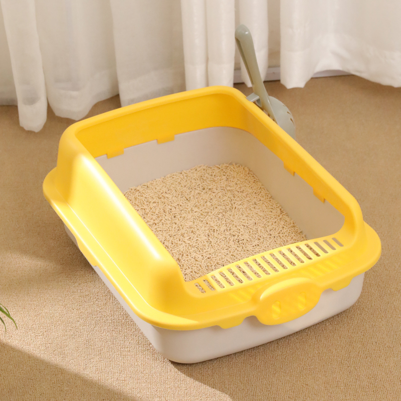 Taotaopets PiPi Tao Kutija za mačji pijesak, poluzatvorenog tipa, kvadratnog oblika, PP materijal