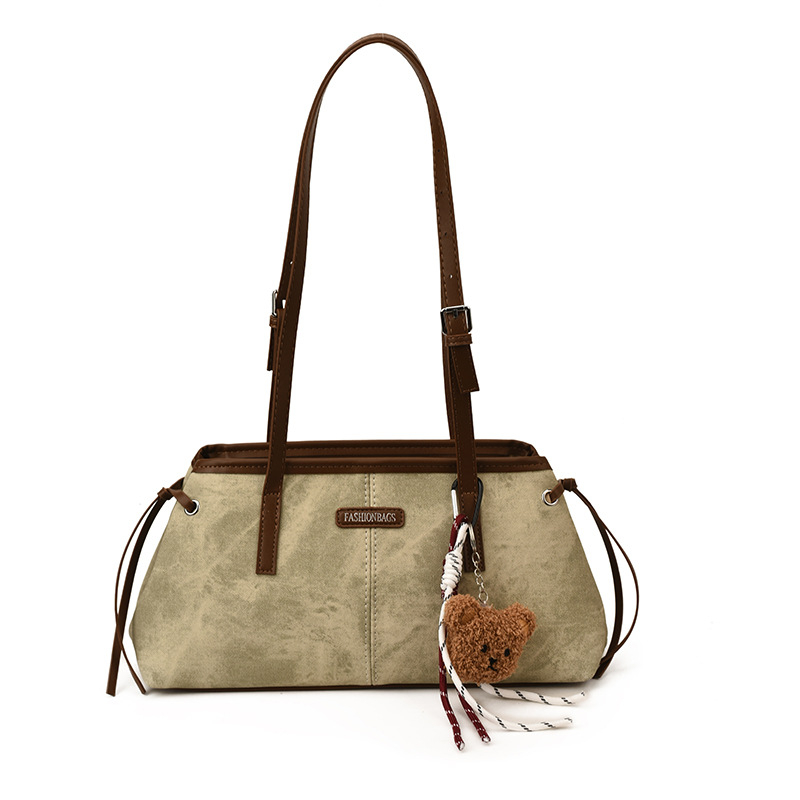 Geantă de subraț în stil urban simplu, material PU, formă orizontală pătrată, fermoar